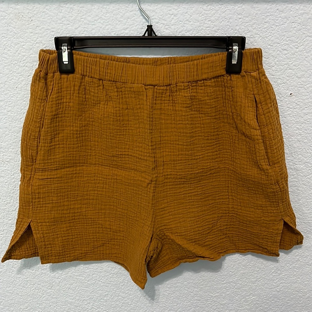 orange boho shorts